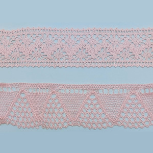 Puntilla y entredos bolillo rosa claro (4cm-4.5cm)