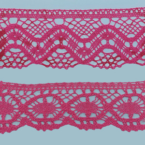 Puntilla bolillo fucsia (6cm-5cm)