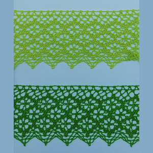 Puntilla bolillo verde (7cm)