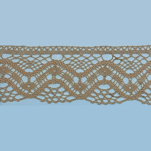 Puntilla bolillo camel (5cm)
