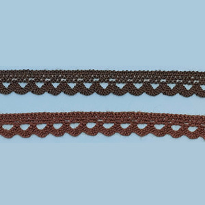 Puntilla bolillo marrón (1.5cm)