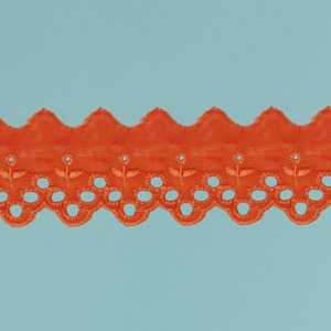 Tira bordada Naranja (4.5 cm)