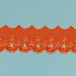 Tira bordada Naranja (4.5 cm)