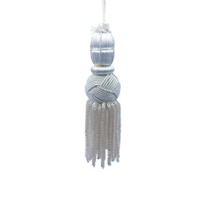 Borla de Canutillo Plateada (9cm)