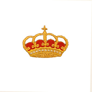 Corona bordada termoadhesiva oro (6x4,2cm)