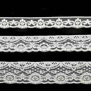 Encaje de Valencienne Blanco (2,5cm/3,5cm/5cm)