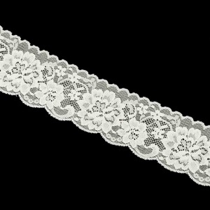 Encaje de Naylon Blanco Elástico (5,5cm)