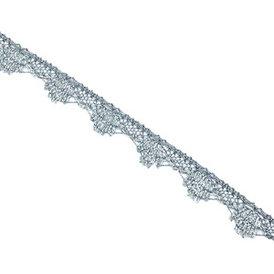 Encaje de Conchas Plata Vieja (3.5cm)
