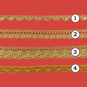 Encaje Dorado delgado (1cm/2cm)