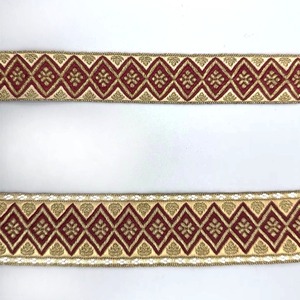Galón Dorado Viejo Y Granate (2,7 cm y 4 cm)