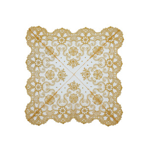 Pañuelo de encaje dorado (32cm)