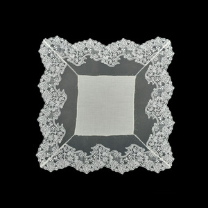 Pañuelo de encaje marfil (31cm)