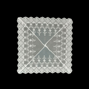 Pañuelo de encaje marfil (25cm)