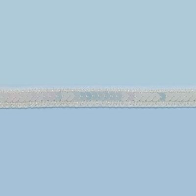 Pasamanería de lentejuelas blanco (1cm)
