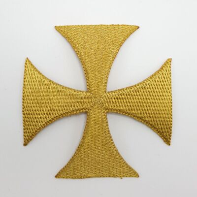 Cruz bordada dorada (10x10cm)
