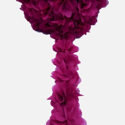 Tira de flores de tela con pétalos Rosa Fucsia (5cm)