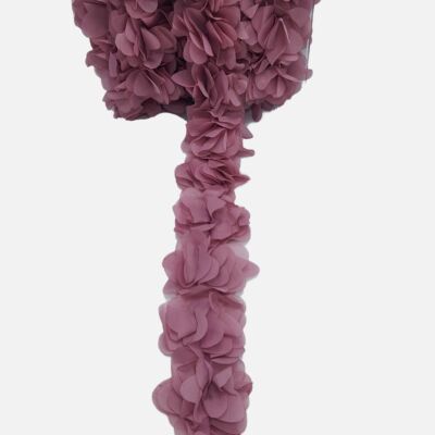 Tira de flores de tela con pétalos Rosa Maquillaje (5cm)