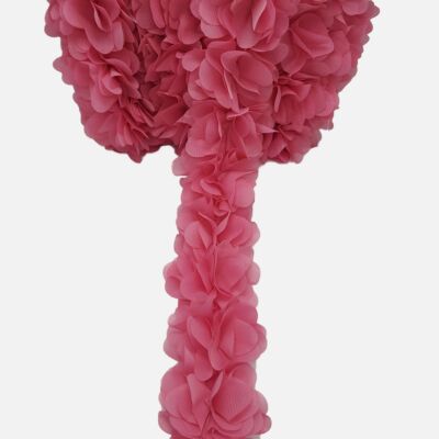 Tira de flores de tela con pétalos rosa claro (5cm)