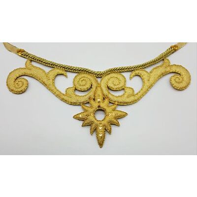 Cinturilla bordada para Virgen dorada (38x18cm)