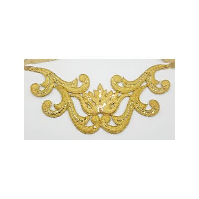 Cinturilla bordada para Virgen dorada (37x17cm)