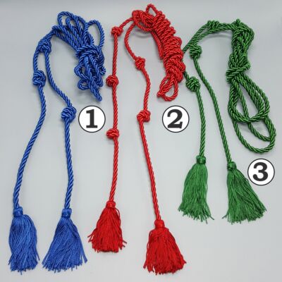 Cíngulo varios colores borla de seda (cordón 3.25m aprox. y borla 7cm)