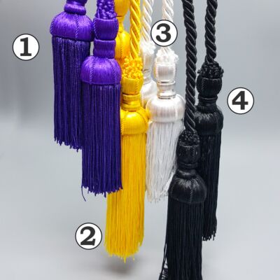 Cíngulo varios colores borla de seda (cordón 3.25m aprox. y borla 17cm)