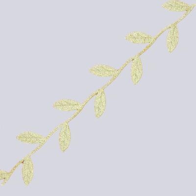 Guipur Dorado suave hojas (3 cm)