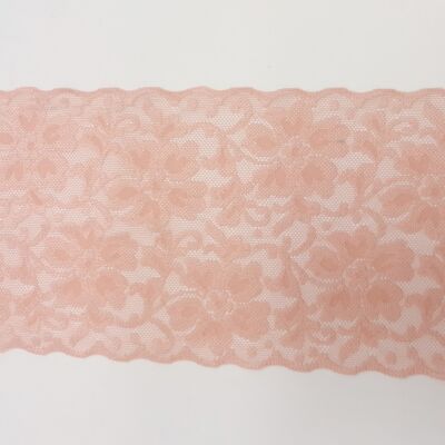 Encaje de nylon elástico (10 cm)  Rosa nude