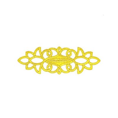 Aplique Bordado termoadhesivo filigrana oro (13,5cm)