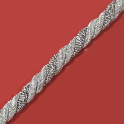 Cordón plata brillante y plata vieja (0.5 cm)