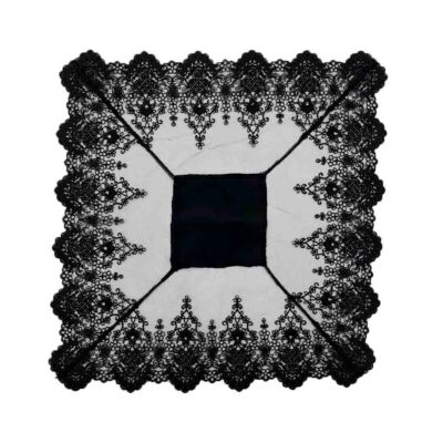 Pañuelo de Encaje Negro (27cm)